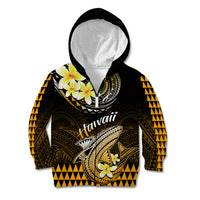 Hawaii Kid Hoodie Polynesian Shark with Kakau Gold Version LT01 - Polynesian Pride