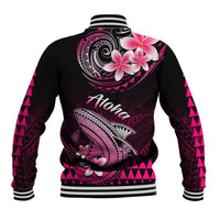 Hawaii Baseball Jacket Polynesian Shark with Kakau Pink Version LT01 - Polynesian Pride