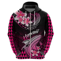 Hawaii Hoodie Polynesian Shark with Kakau Pink Version LT01 - Polynesian Pride