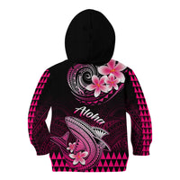 Hawaii Kid Hoodie Polynesian Shark with Kakau Pink Version LT01 - Polynesian Pride
