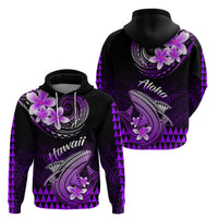 Hawaii Hoodie Polynesian Shark with Kakau Purple Version LT01 - Polynesian Pride