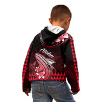 Hawaii Kid Hoodie Polynesian Shark with Kakau Red Version LT01 - Polynesian Pride