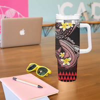 Hawaii Tumbler With Handle Polynesian Shark with Kakau Red Version