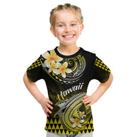 Hawaii Kid T Shirt Polynesian Shark with Kakau Yellow Version LT01 Yellow - Polynesian Pride