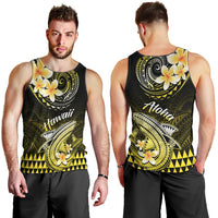 Hawaii Men Tank Top Polynesian Shark with Kakau Yellow Version LT01 - Polynesian Pride
