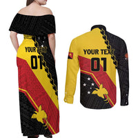 Custom PNG Couples Matching Off Shoulder Maxi Dress and Long Sleeve Button Shirt The Kumuls Are On A Roll