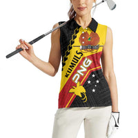 Custom PNG Women Sleeveless Polo Shirt The Kumuls Are On A Roll LT01 - Polynesian Pride