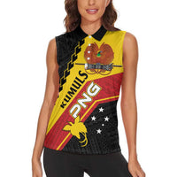 Custom PNG Women Sleeveless Polo Shirt The Kumuls Are On A Roll LT01 - Polynesian Pride
