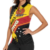 Custom PNG Women Sleeveless Polo Shirt The Kumuls Are On A Roll LT01 - Polynesian Pride