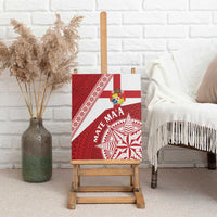 Tonga Rugby Mate Maa Canvas Wall Art Ngatu Pattern