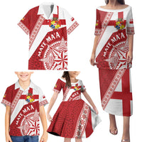 Custom Tonga Rugby Mate Maa Family Matching Puletasi and Hawaiian Shirt Ngatu Pattern LT01 - Polynesian Pride