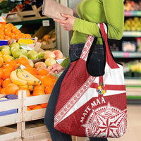 Tonga Rugby Mate Maa Grocery Bag Ngatu Pattern