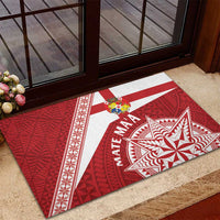 Tonga Rugby Mate Maa Rubber Doormat Ngatu Pattern