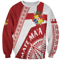Custom Tonga Rugby Mate Maa Sweatshirt Ngatu Pattern