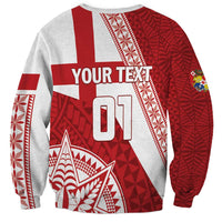 Custom Tonga Rugby Mate Maa Sweatshirt Ngatu Pattern
