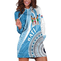 Custom Fiji Rugby Bati Hoodie Dress Tapa Pattern