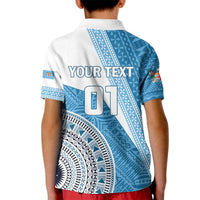 Custom Fiji Rugby Bati Kid Polo Shirt Tapa Pattern LT01 - Polynesian Pride
