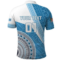 Custom Fiji Rugby Bati Polo Shirt Tapa Pattern LT01 - Polynesian Pride