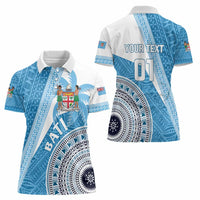 Custom Fiji Rugby Bati Women Polo Shirt Tapa Pattern LT01 - Polynesian Pride
