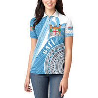 Custom Fiji Rugby Bati Women Polo Shirt Tapa Pattern LT01 - Polynesian Pride