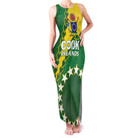 Custom Cook Islands Rugby Kukis Family Matching Tank Maxi Dress and Hawaiian Shirt Circle Stars