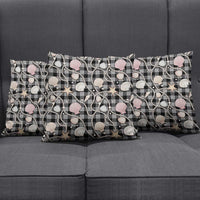 Hawaiian Ocean Seashells Pillow Cover Black Palaka Pattern LT01 - Polynesian Pride