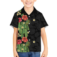 Hawaiian Hibiscus Plumeria Kid Hawaiian Shirt Tropical Leaves