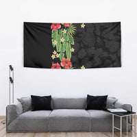 Hawaiian Hibiscus Plumeria Tapestry Tropical Leaves LT01 - Polynesian Pride