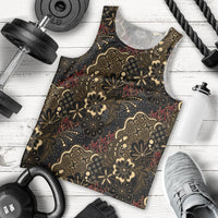 Batik Sekar Jagad Men Tank Top Indonesian Traditional Pattern