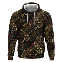 Batik Sekar Jagad Zip Hoodie Indonesian Traditional Pattern