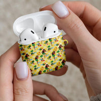 Hawaii Hula Girl Tropical AirPods Case Yellow Palaka
