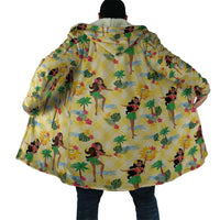 Hawaii Hula Girl Tropical Cloak Yellow Palaka