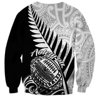 New Zealand Silver Fern Rugby Sweatshirt Aotearoa Maori Black Version LT01 - Polynesian Pride