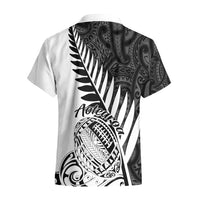 New Zealand Silver Fern Rugby Hawaiian Shirt Aotearoa Maori White Version LT01 - Polynesian Pride