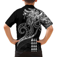 Hawaii Valentine Family Matching Short Sleeve Bodycon Dress and Hawaiian Shirt Kakau Polynesian Heart LT01 - Polynesian Pride