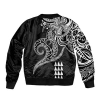 Hawaii Valentine Sleeve Zip Bomber Jacket Kakau Polynesian Heart LT01 - Polynesian Pride
