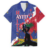 Personalised Haiti Le Marron Inconnu Family Matching Short Sleeve Bodycon Dress and Hawaiian Shirt Dashiki Mix Polynesian Pattern LT01 Dad's Shirt - Short Sleeve Blue - Polynesian Pride