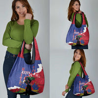 Haiti Le Marron Inconnu Grocery Bag Dashiki Mix Polynesian Pattern