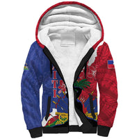 Personalised Haiti Le Marron Inconnu Sherpa Hoodie Dashiki Mix Polynesian Pattern