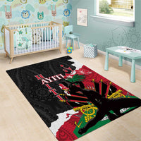 Ayiti Neg Marron Area Rug Dashiki Mix Polynesian Pattern