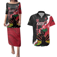 Personalised Ayiti Neg Marron Couples Matching Puletasi and Hawaiian Shirt Dashiki Mix Polynesian Pattern