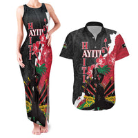 Personalised Ayiti Neg Marron Couples Matching Tank Maxi Dress and Hawaiian Shirt Dashiki Mix Polynesian Pattern