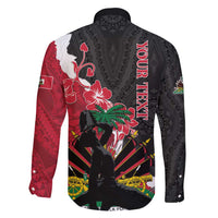 Personalised Ayiti Neg Marron Family Matching Long Sleeve Bodycon Dress and Hawaiian Shirt Dashiki Mix Polynesian Pattern LT01 - Polynesian Pride