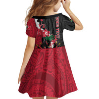 Personalised Ayiti Neg Marron Family Matching Off Shoulder Short Dress and Hawaiian Shirt Dashiki Mix Polynesian Pattern