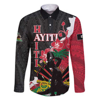 Personalised Ayiti Neg Marron Family Matching Short Sleeve Bodycon Dress and Hawaiian Shirt Dashiki Mix Polynesian Pattern LT01 Dad's Shirt - Long Sleeve Black - Polynesian Pride