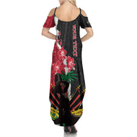 Personalised Ayiti Neg Marron Family Matching Summer Maxi Dress and Hawaiian Shirt Dashiki Mix Polynesian Pattern LT01 - Polynesian Pride
