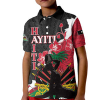 Personalised Ayiti Neg Marron Kid Polo Shirt Dashiki Mix Polynesian Pattern LT01 Kid Black - Polynesian Pride