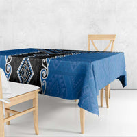 Blue Niho Taniwha Mix Poutama Tablecloth Unique Taniko Aotearoa LT01 - Polynesian Pride