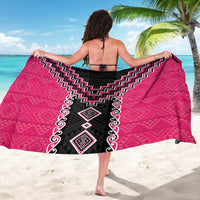 Pink Niho Taniwha Mix Poutama Sarong Unique Taniko Aotearoa