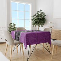 Purple Niho Taniwha Mix Poutama Tablecloth Unique Taniko Aotearoa LT01 - Polynesian Pride